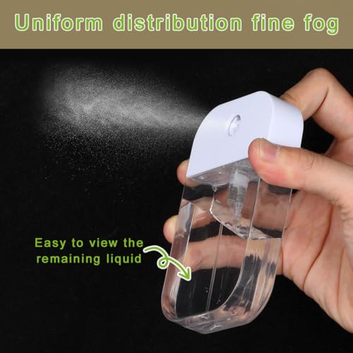 4 Pack 50ML Clear Spray Bottles with Nano Spray Nozzle