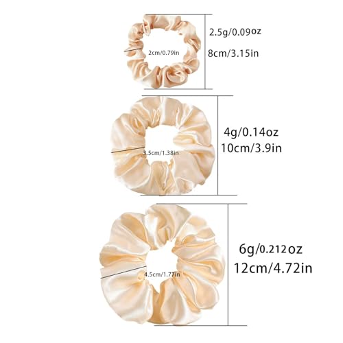 24 Pcs Big Satin Hair Scrunchies for Women | Soft Elastic Hair Ties