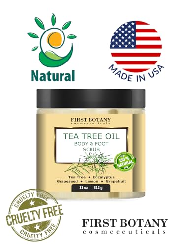 First Botany Tea Tree Oil Salt Body & Foot Scrub for Exfoliation
