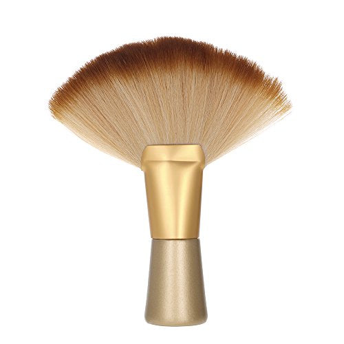 Anself Soft Neck Duster Brush - Gold Fan-Shaped Barber Hair Sweep