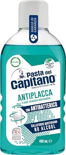 Pasta Del Capitano Antiplaque Mouthwash 400ml - Alcohol-Free