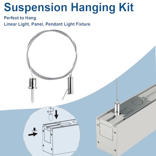 Adjustable Ceiling Hanging Wire Cable Kit - 4 Sets for Lights
