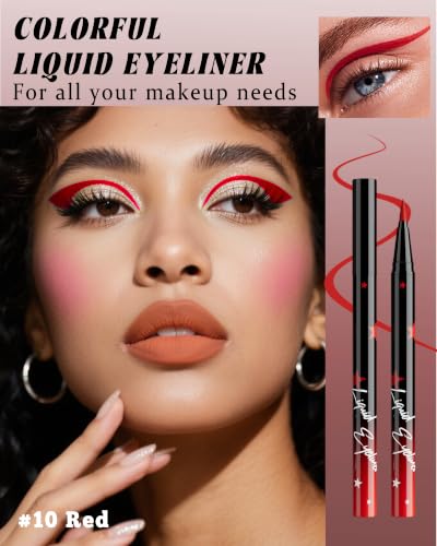 Lestpola Red Liquid Eyeliner Pencil - 24H Waterproof Matte Eye Liner