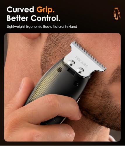 TEKARC Professional T-Blade Hair & Beard Trimmer, Cordless USB-C Rechargeable