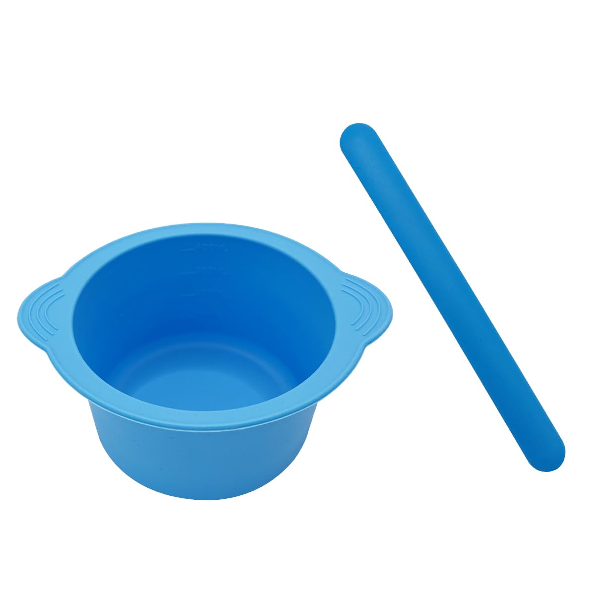 KVZVK Silicone Wax Bowl with Spatula Sticks for Hair Removal, Replacement Non-Stick Liner for Wax Warmer (blue)