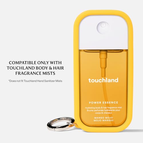 Touchland Body Mist Silicone Case with Keyring, 2 FL OZ - Golden Honey