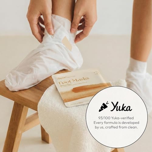 Clapoti Enzyme Exfoliating Foot Masks - 0.95 Fl Oz Pack for Smooth Feet