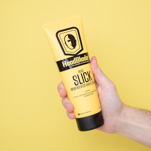 HeadBlade HeadSlick Shave Cream 8 oz for Smooth Headshaving for Bald Men, Helps with Irritation, Redness, & Razor Burn