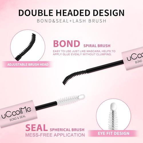uCoolMe Lash Bond and Seal Waterproof 10ML BlackBond - Long-Lasting, Non-Irritating Lash Glue for DIY