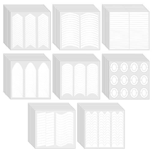 64 Sheets Self-Adhesive French Tip Nail Stickers - 8 Shapes