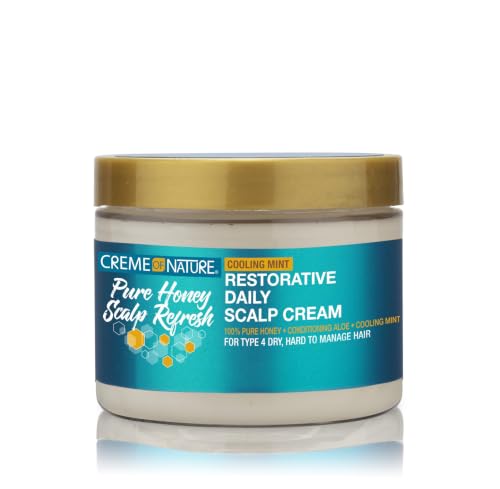 Creme of Nature Pure Honey Scalp Cream for Braids & Locs, 4.7 oz