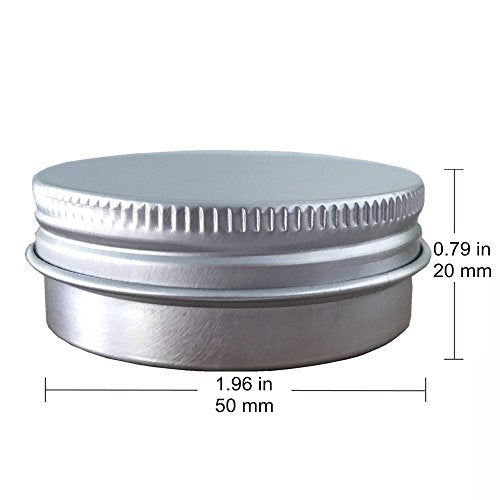 24 Pack 1 Oz Aluminum Tin Containers with Screw Cap for Cosmetics