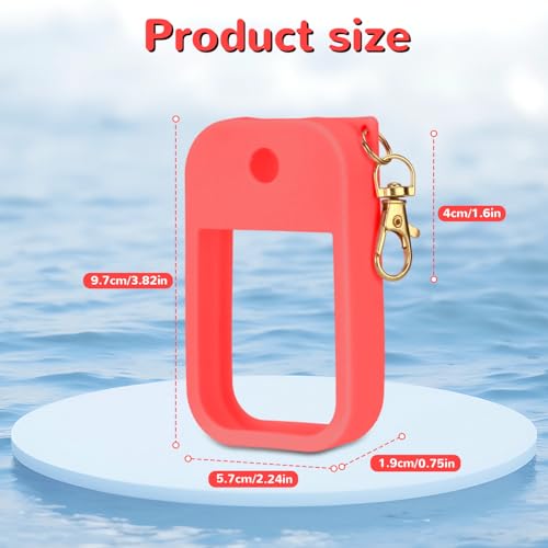 KYRGEU 3 Pack Hand Sanitizer Spray Cases for Touchland Power Mist 1 oz - Silicone Keychain Holders in Red, Orange, Pink