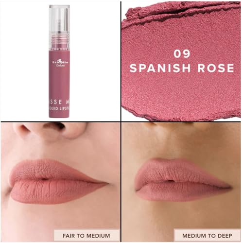Italia Deluxe Matte Liquid Lipstick - Comfortable Velvet Finish, 12 Shades