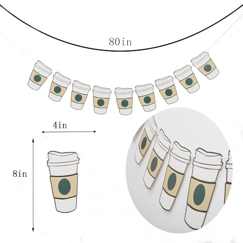 Coffee Birthday Party Banner - Festive Cafe Decorations