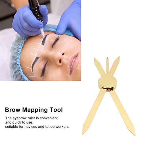 Adjustable Stainless Steel Eyebrow Ruler for Makeup & Face Shaping