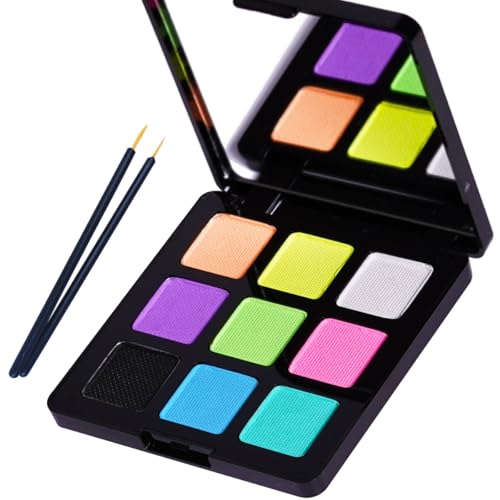 Bowitzki 25 Pastel Colors Water Activated Eyeliner & Face Body Paint UV Glow