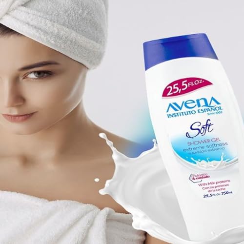 Avena Soft Shower Gel with Milk Proteins - 2 Pack of 25.5 FL Oz