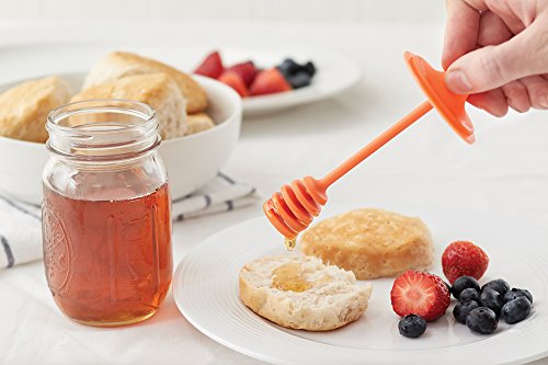 Honey Dipper Lid for Regular Mouth Mason Jars - No-Mess Design