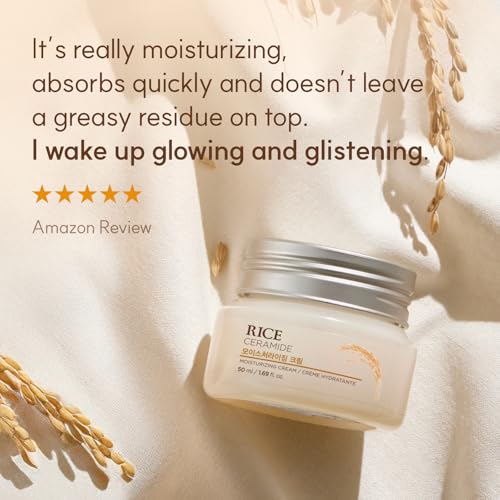 The Face Shop Rice Ceramide Moisturizing Face Cream 1.69 fl oz – Deep Hydration for Sensitive Skin