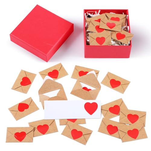 60 Mini Love Notes with Envelopes - Perfect Long-Distance Relationship Gift