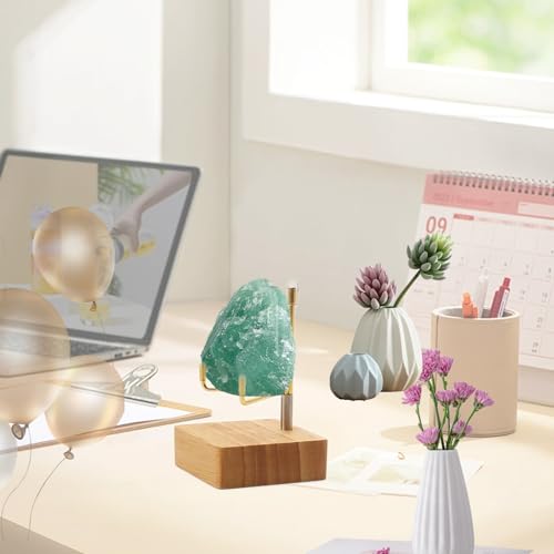 4 Adjustable Wooden Display Stands for Crystals & Collectibles
