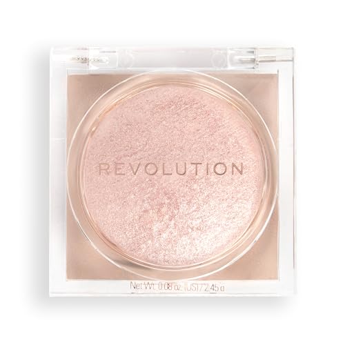 Revolution Beauty Beam Bright Highlighter Rose Lustre - 0.08 oz Powder to Liquid Glow