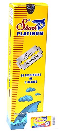 Lord Shark Platinum Double Edge Razor Blades - 100 Pack for Safety Razors
