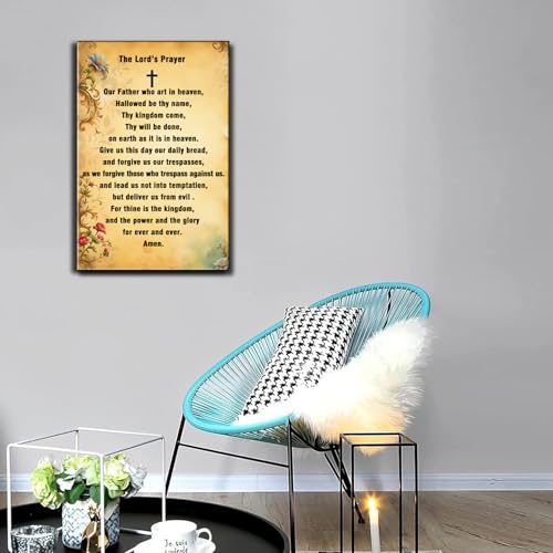 The Lord’s Prayer Wall Art - Inspirational Christian Decor 16x12