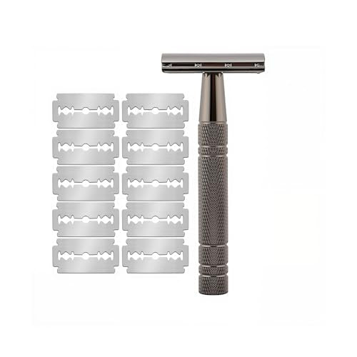 Double Edge Safety Razor Kit - Eco-Friendly Zinc Alloy Manual Shaver