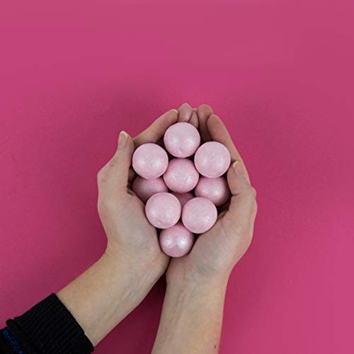 Gift Republic Rosé Scented Bath Bombs Pack of 10 - Pink Sparkly Mini Fizzies for Relaxation & Gifting