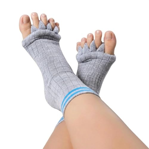 Burning Barefoot Foot Alignment Socks with Toe Separators for Pain Relief