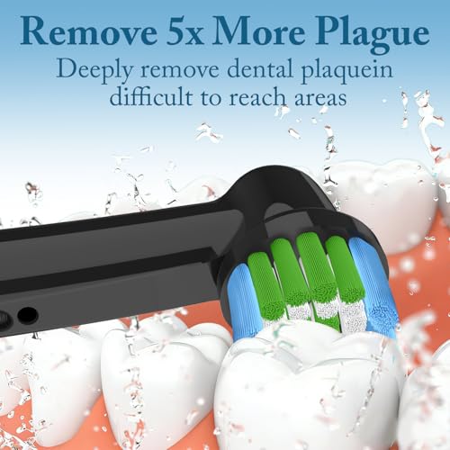 Swistarhan Green Replacement Toothbrush Heads Pack of 12 for Oral B Electric Models