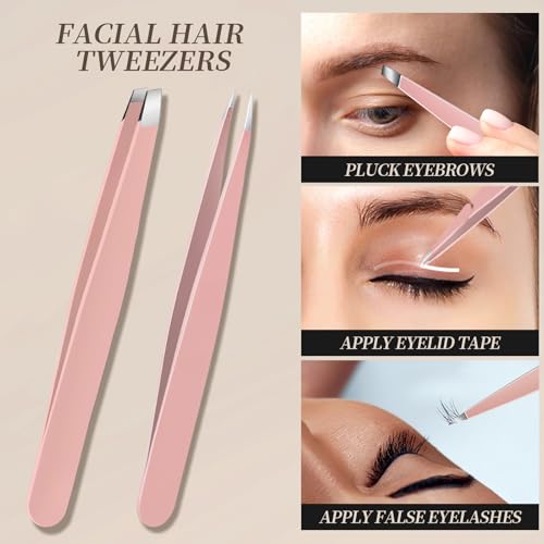 Teenitor Blackhead & Pimple Extractor Tool Kit - Stainless Steel Facial Tweezers & Comedone Removers