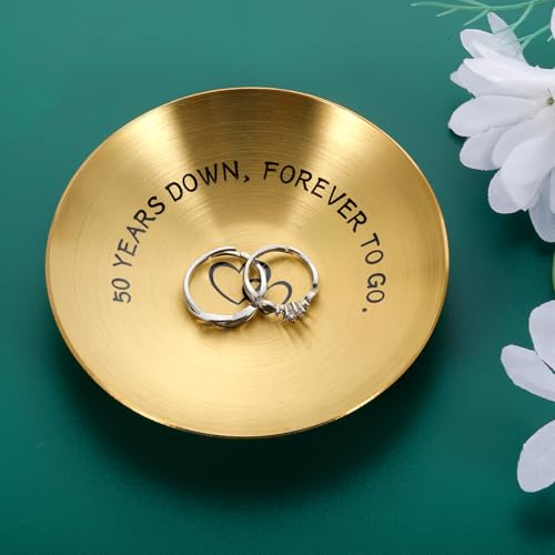 50th Anniversary Jewelry Tray | Meaningful Gift for Couples
