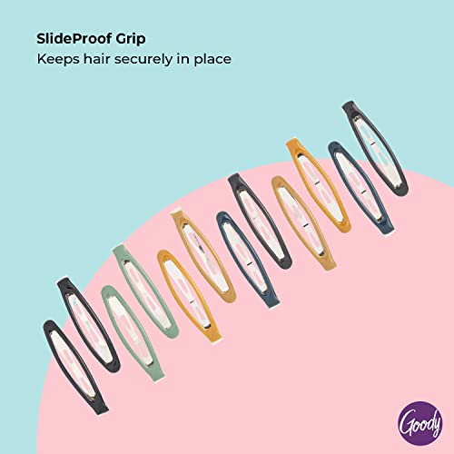 Goody Snap & Go Epoxy Contour Hair Clips - 12 Assorted Colors