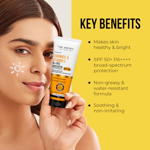 Dr. Sheth's Ceramide & Vitamin C Oil-Free Sunscreen SPF 50+ PA++++