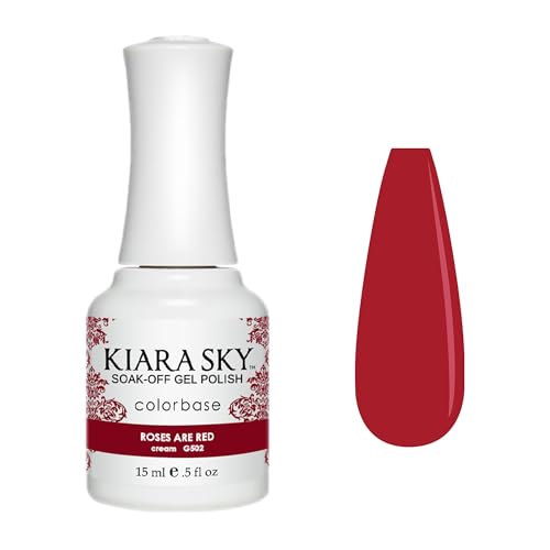 Kiara Sky Gel Polish - Roses Are Red, 15ml Soak-Off Formula
