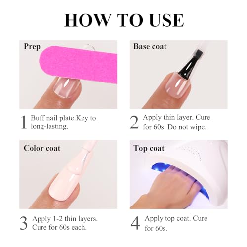 Pink Sheer Jelly Gel Nail Polish - 10ML Translucent Manicure