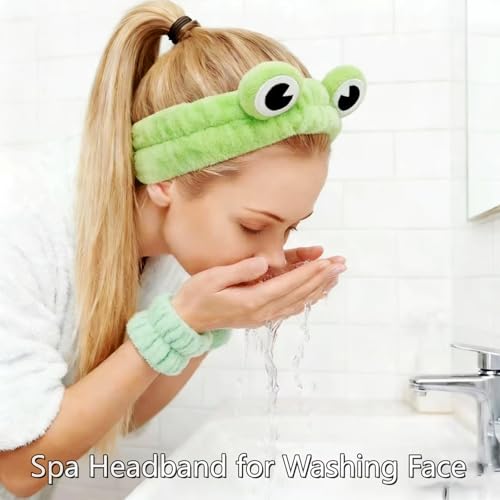 7-Piece Spa Set with Headbands & Wristbands for Women - Green