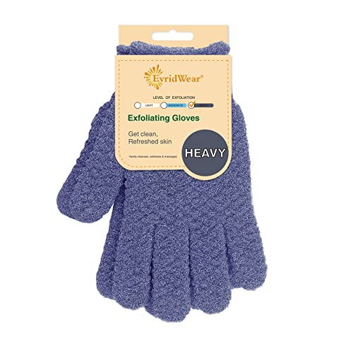 Exfoliating Shower Gloves for Men and Women - 2 Pairs