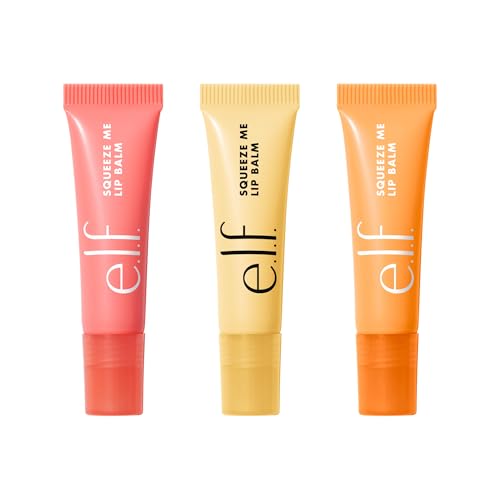 e.l.f. Squeeze Me Lip Balm Trio - Hydrating Sheer Tinted Lip Care Set