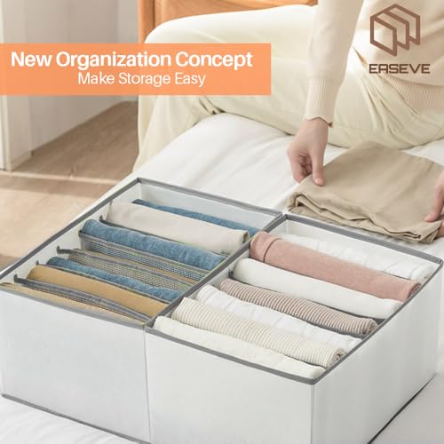 Large 7-Grid Closet Organizers with Dividers for Clothing