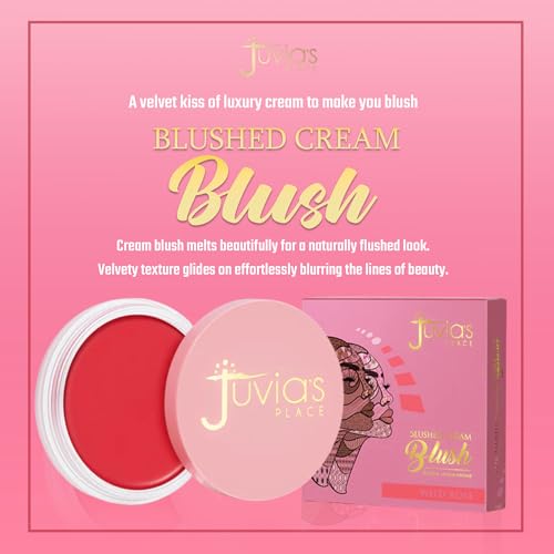 Juvia's Place Blushed Cream Blush Wild Rose - 2-in-1 Cheek & Lip Makeup