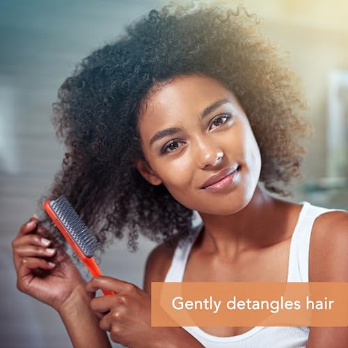 Allegro Combs Red Medium Hair Brush for Curly & All Hair Types
