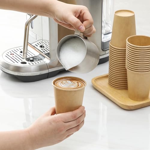 AOZITA 120 Count 8 oz Disposable Paper Cups for Hot & Cold Beverages