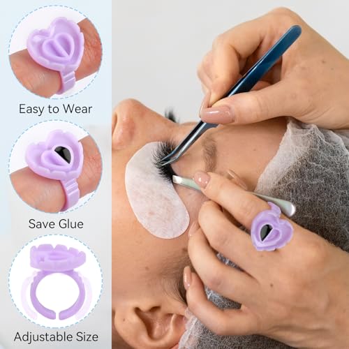 200PCS Disposable Eyelash Extension Glue Cups - Hygienic & Easy to Use