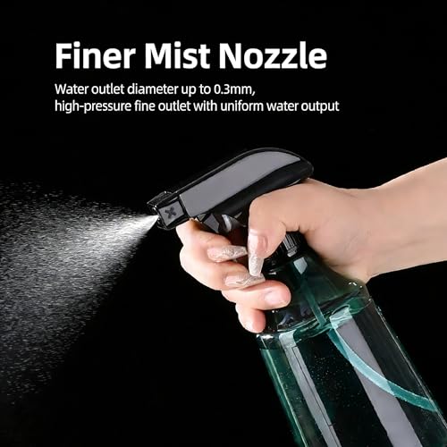 500ml Fine Mist Spray Bottles - Leakproof Refillable Set (2-Pack)