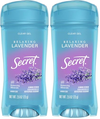 Secret Clear Gel Deodorant for Women, Lavender Scent, 2-Pack