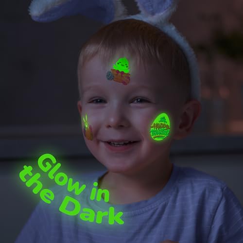 ArtCreativity Glow-in-the-Dark Easter Tattoos 144-Pack for Kids